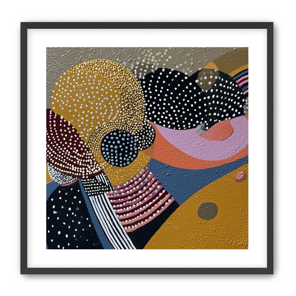 Overlapping Dotted Shapes