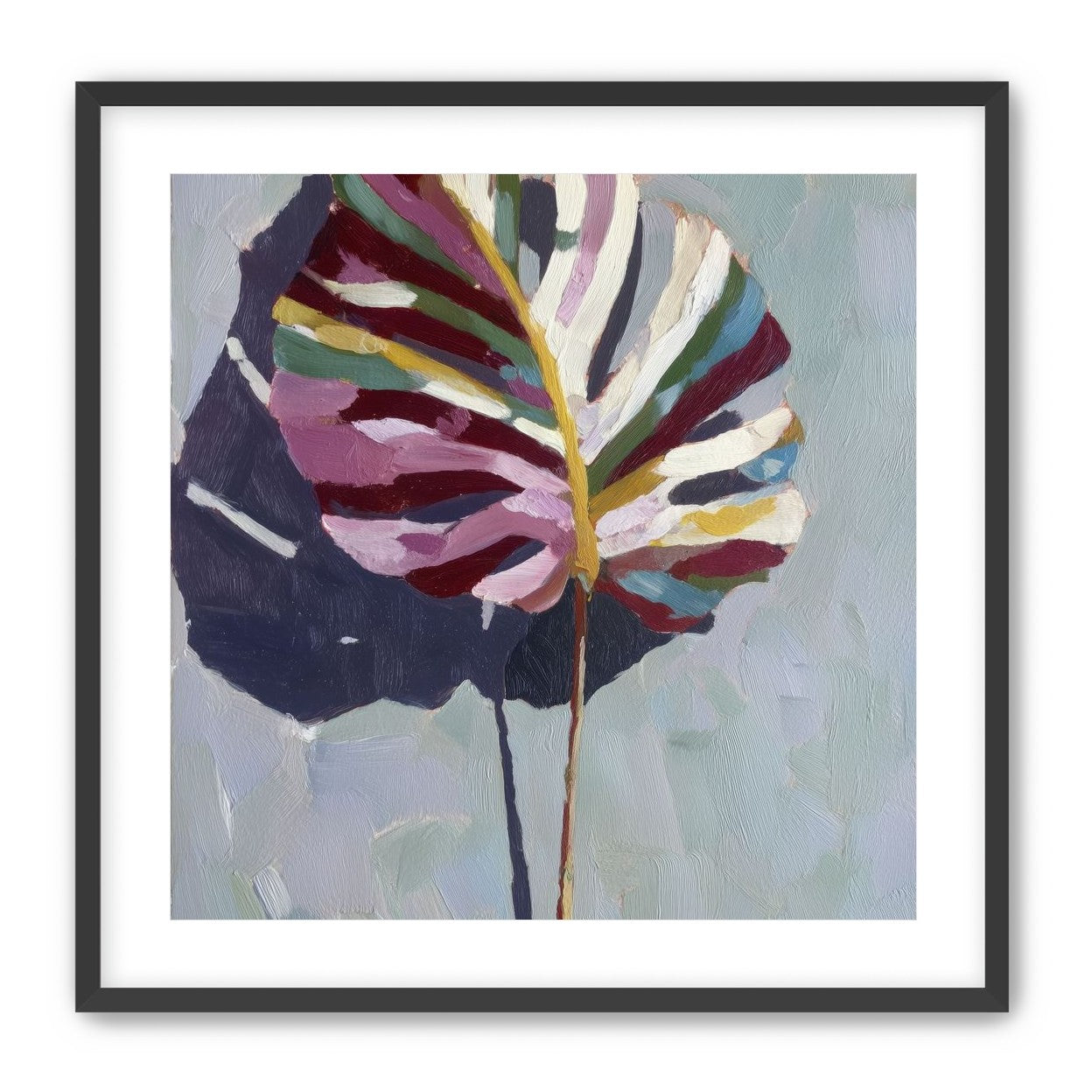 Leaf with Multicolored Veins