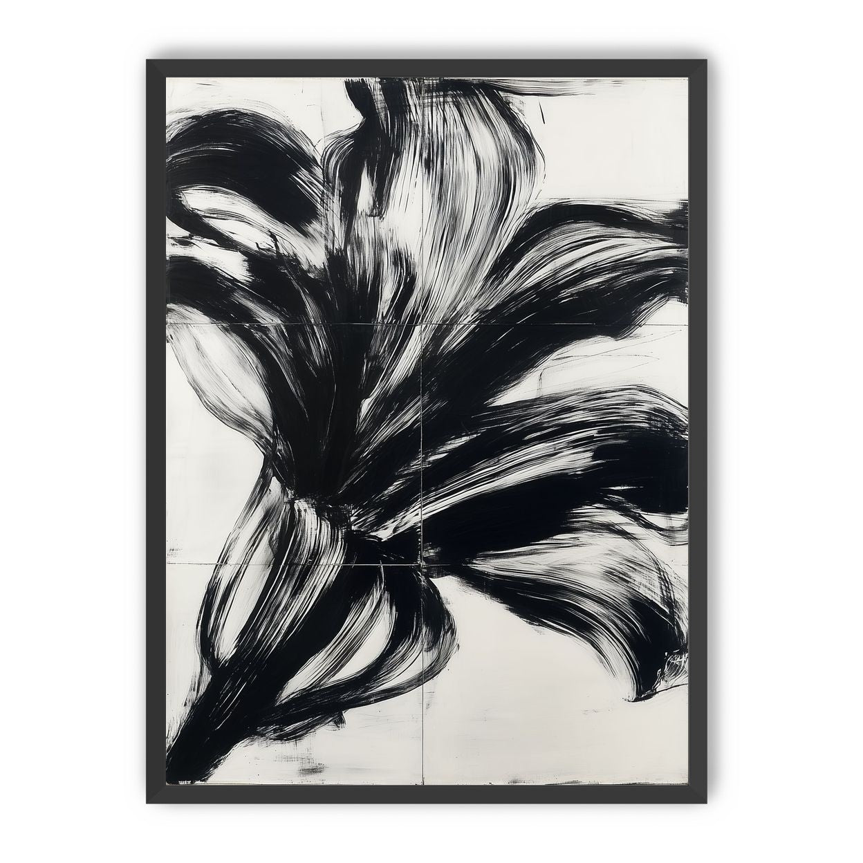 Black surge on white grid