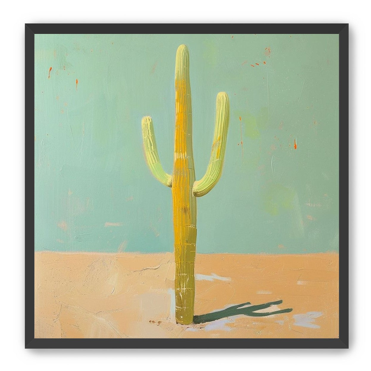 Saguaro beneath a pale sky