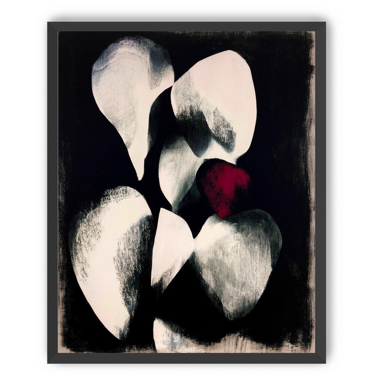 Red petal in shadowed bloom