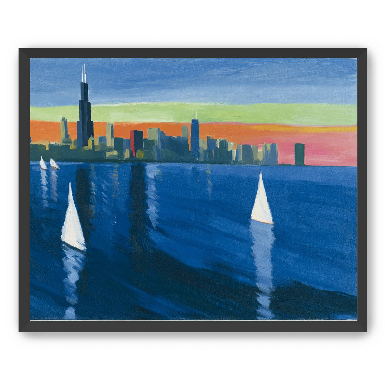 White sails against the skyline