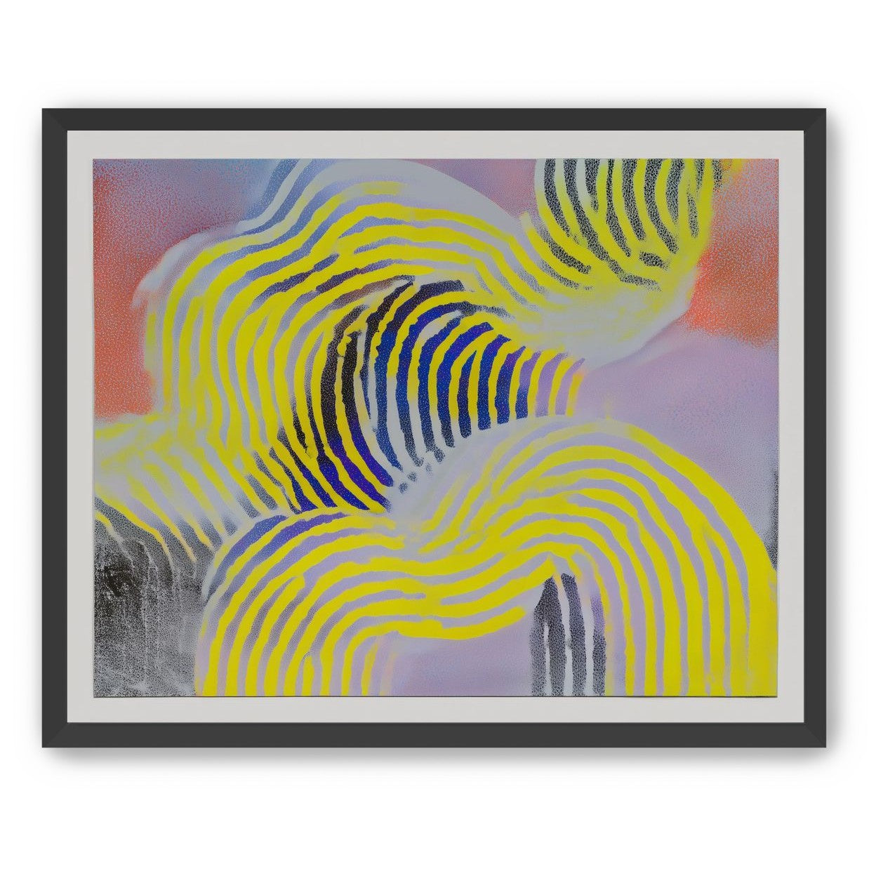 Yellow bends through violet