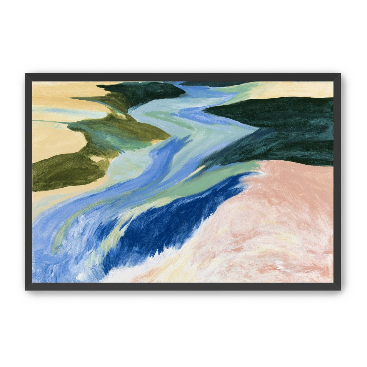River bends through sandbars