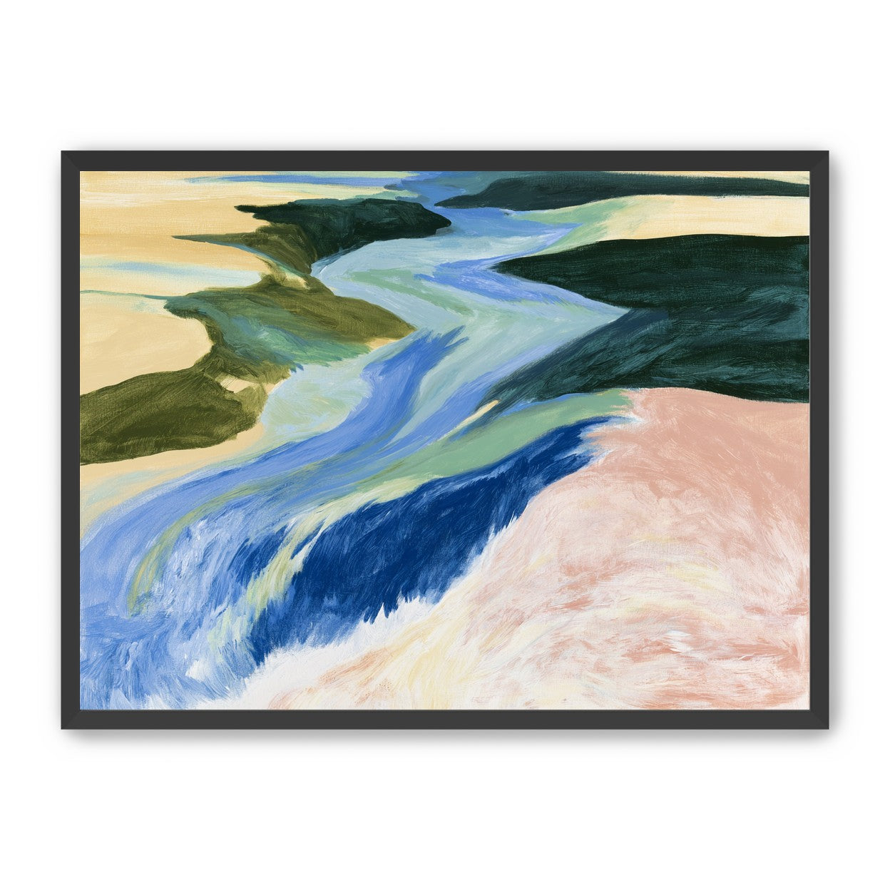 River bends through sandbars