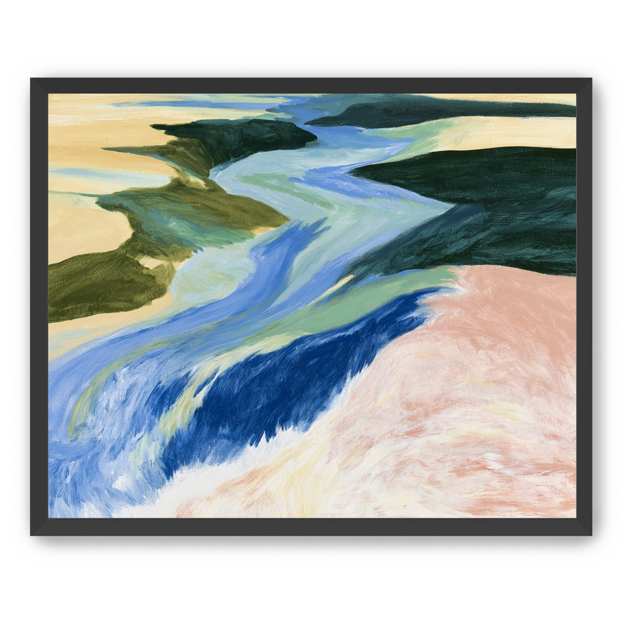 River bends through sandbars
