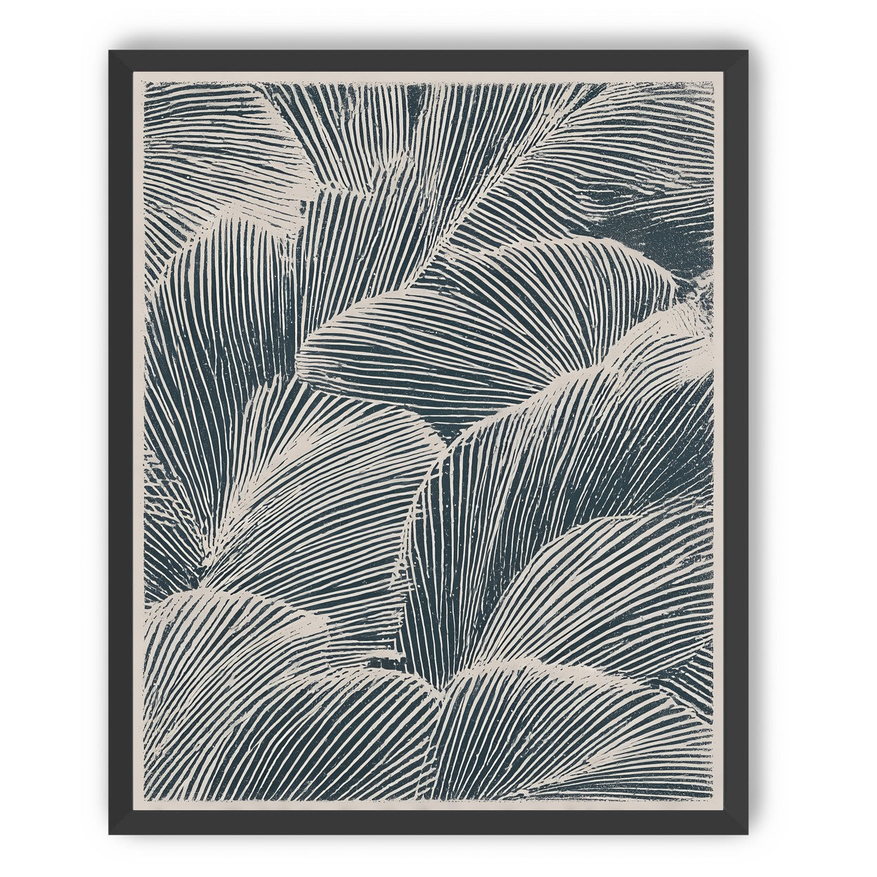 Palm fronds pressed together