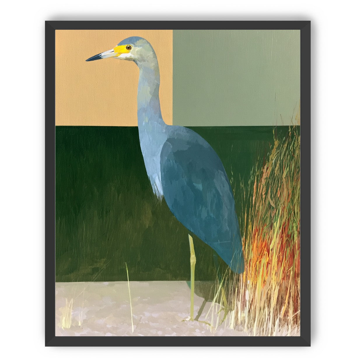 A heron beside the reeds