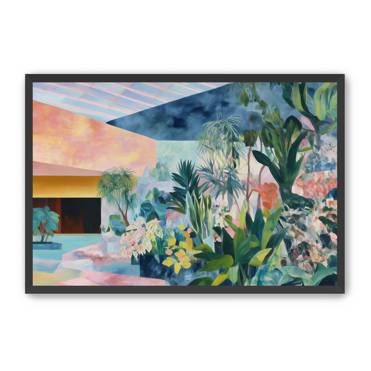 Pastel rooms for green leaves