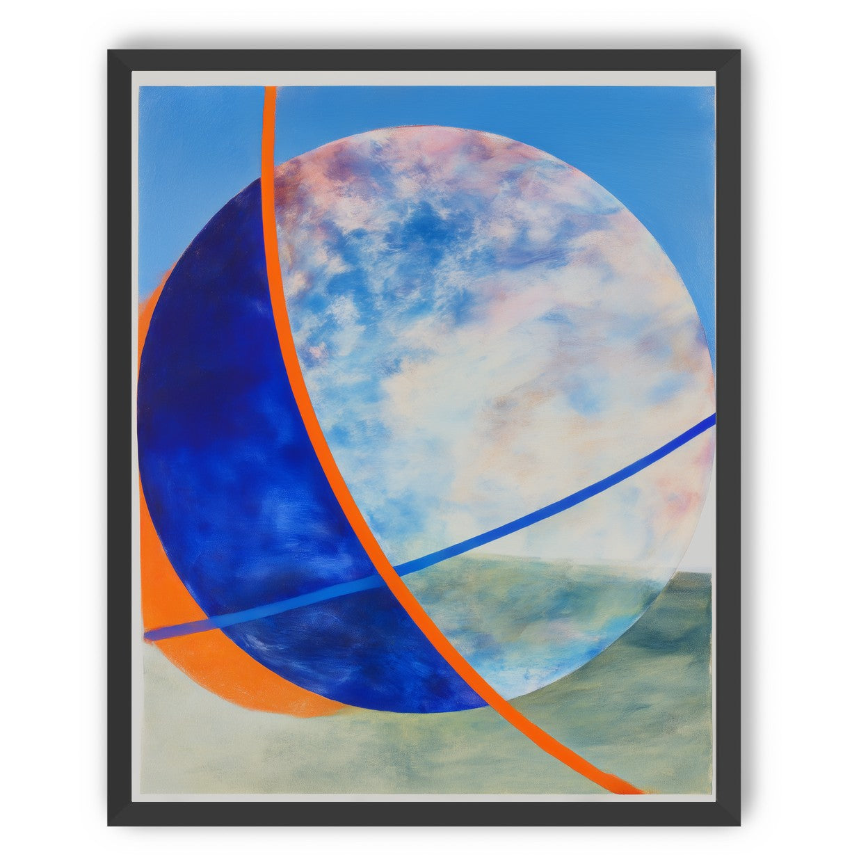 Orange cut through the circle