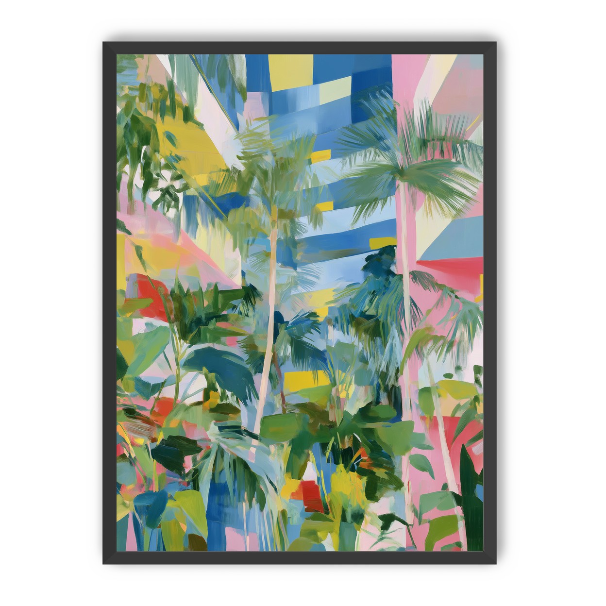 Palm shadows on color fields