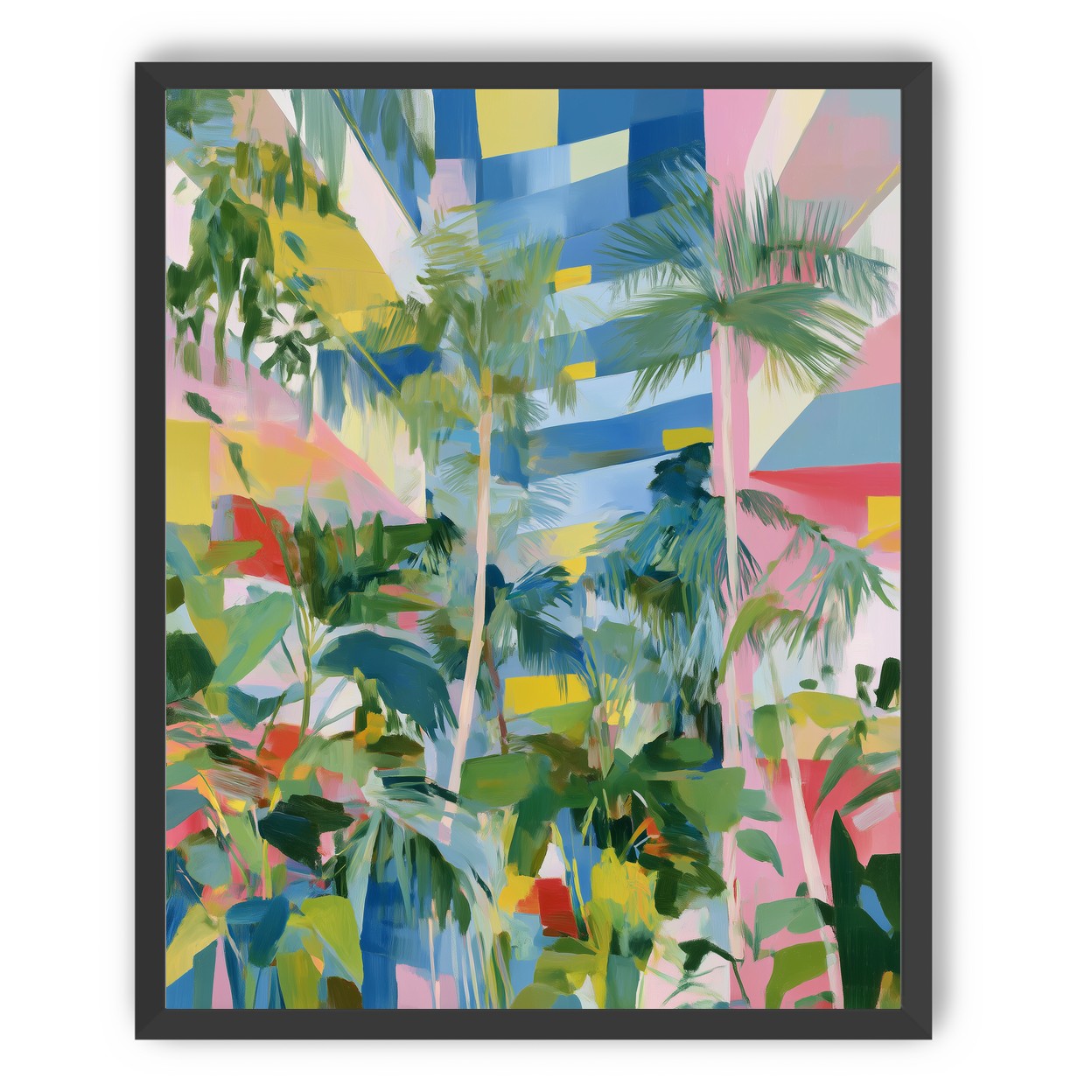 Palm shadows on color fields