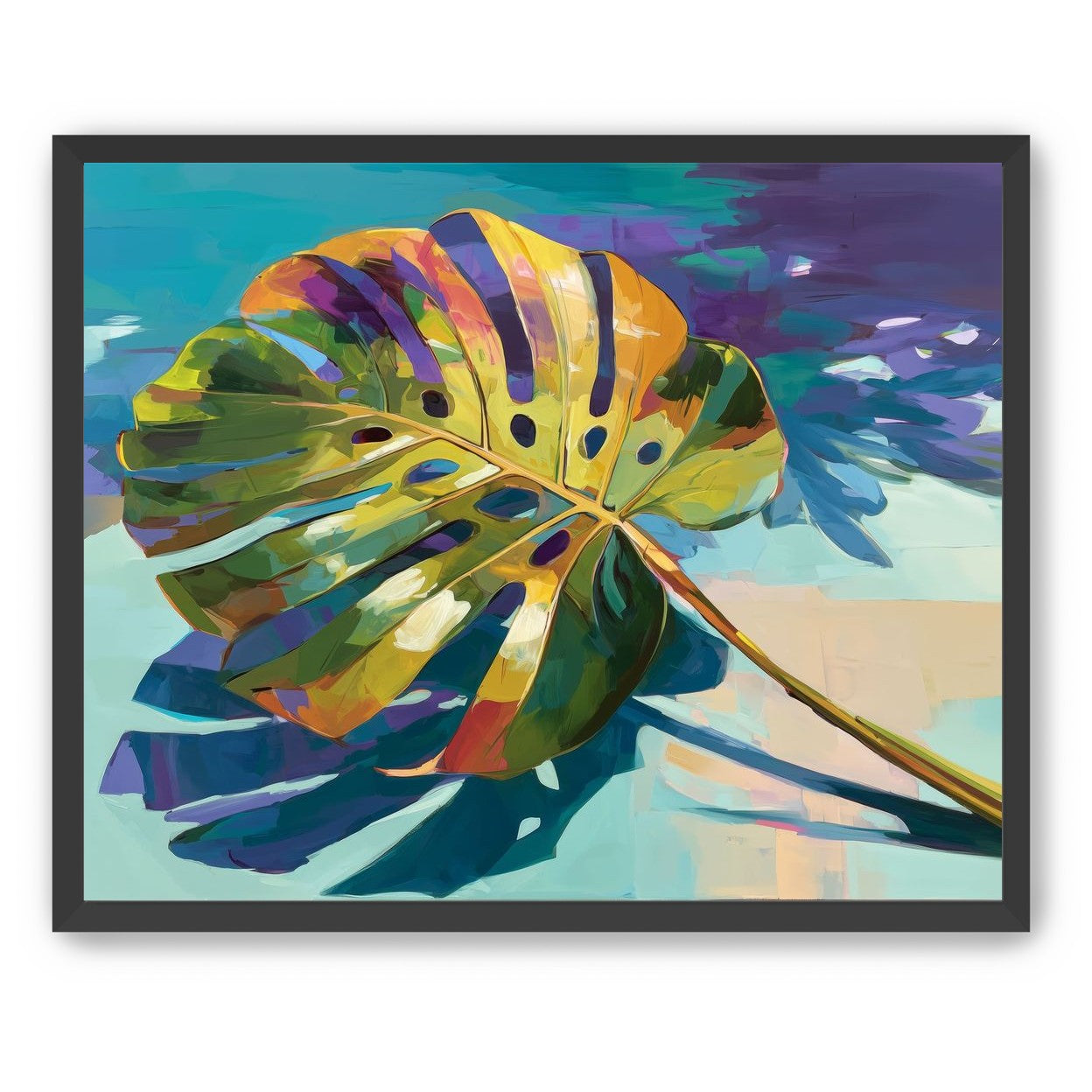 Palm Leaves in Layered Paint