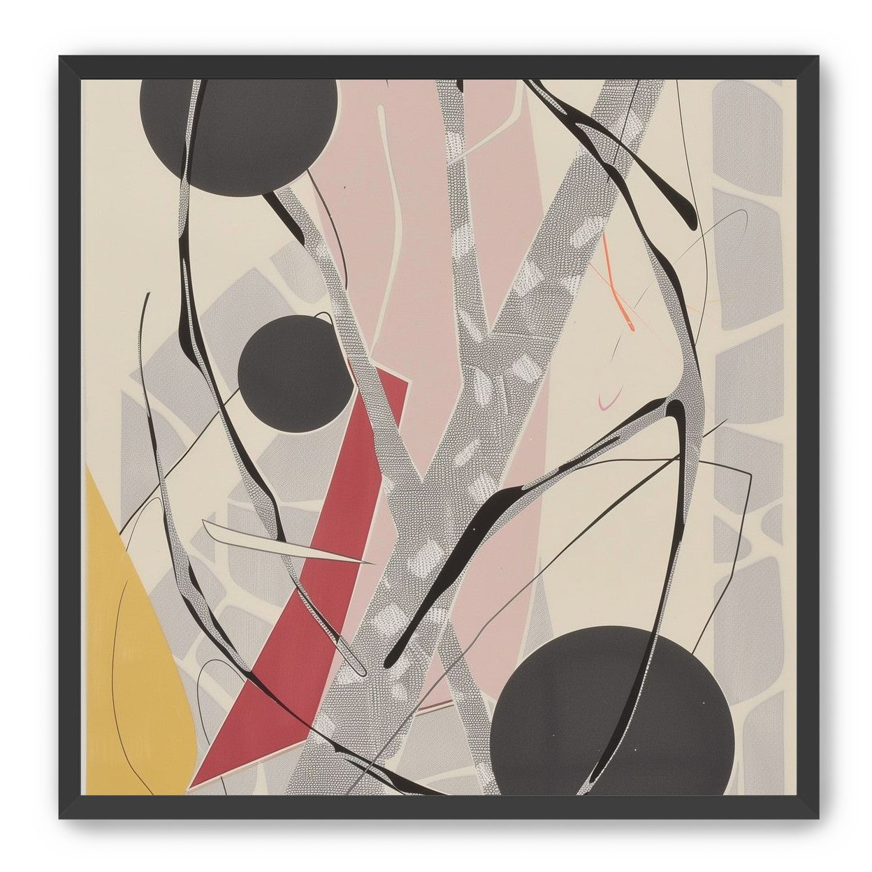 Layered circles with red wedge