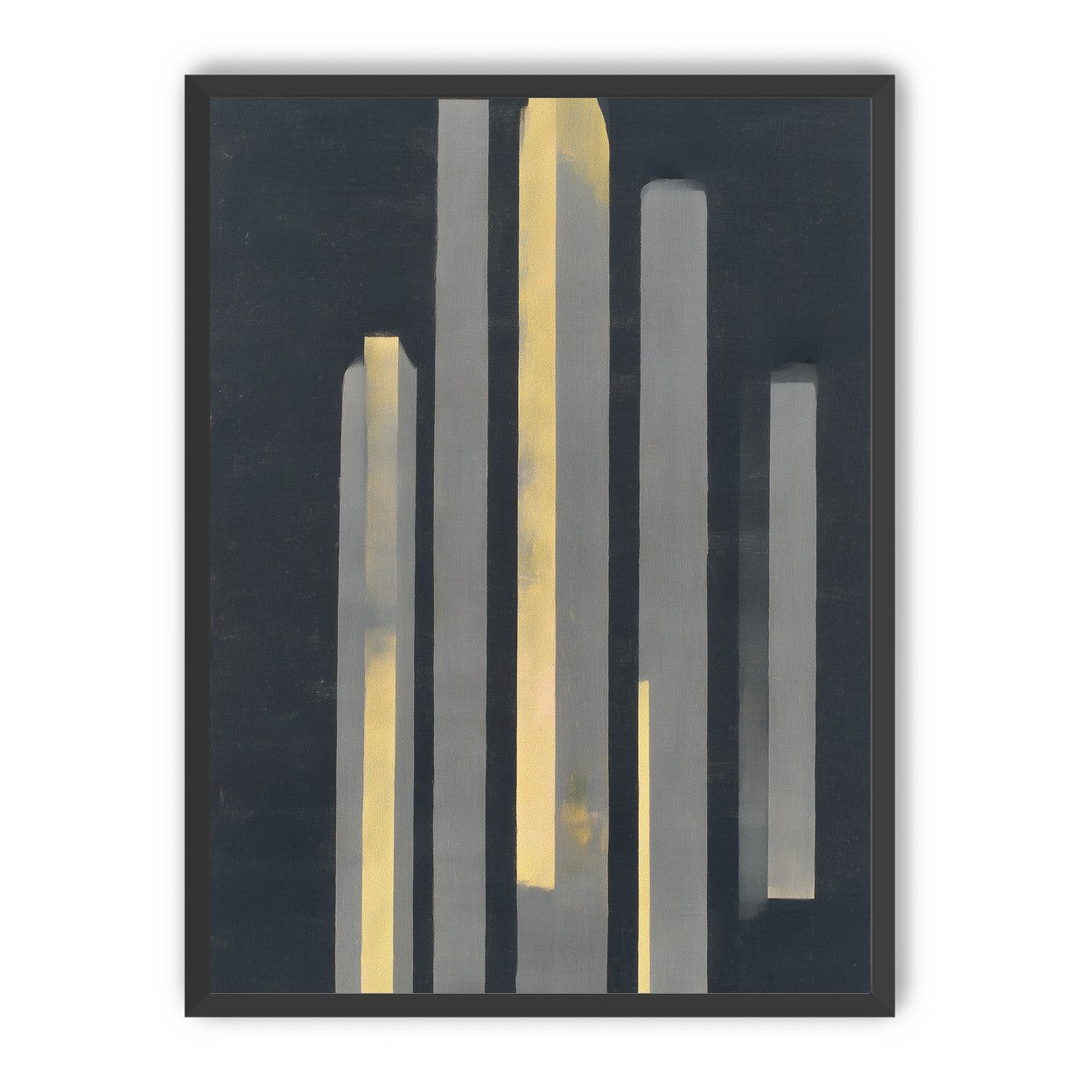 Yellow seeping through gray bars