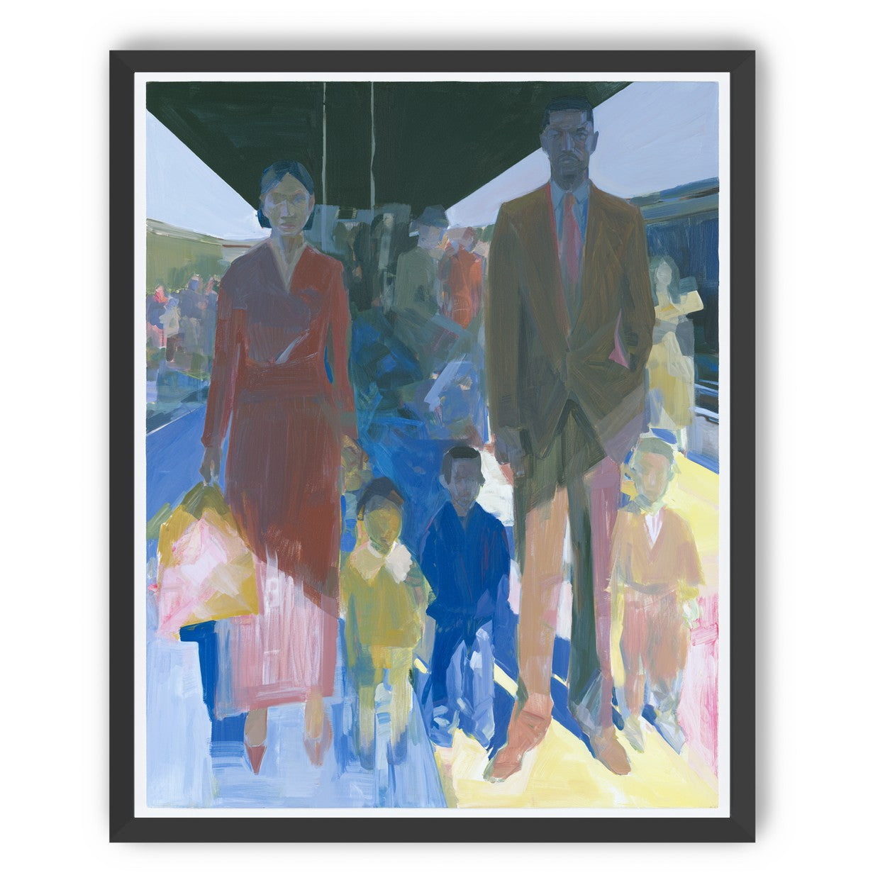 Family beneath the overpass