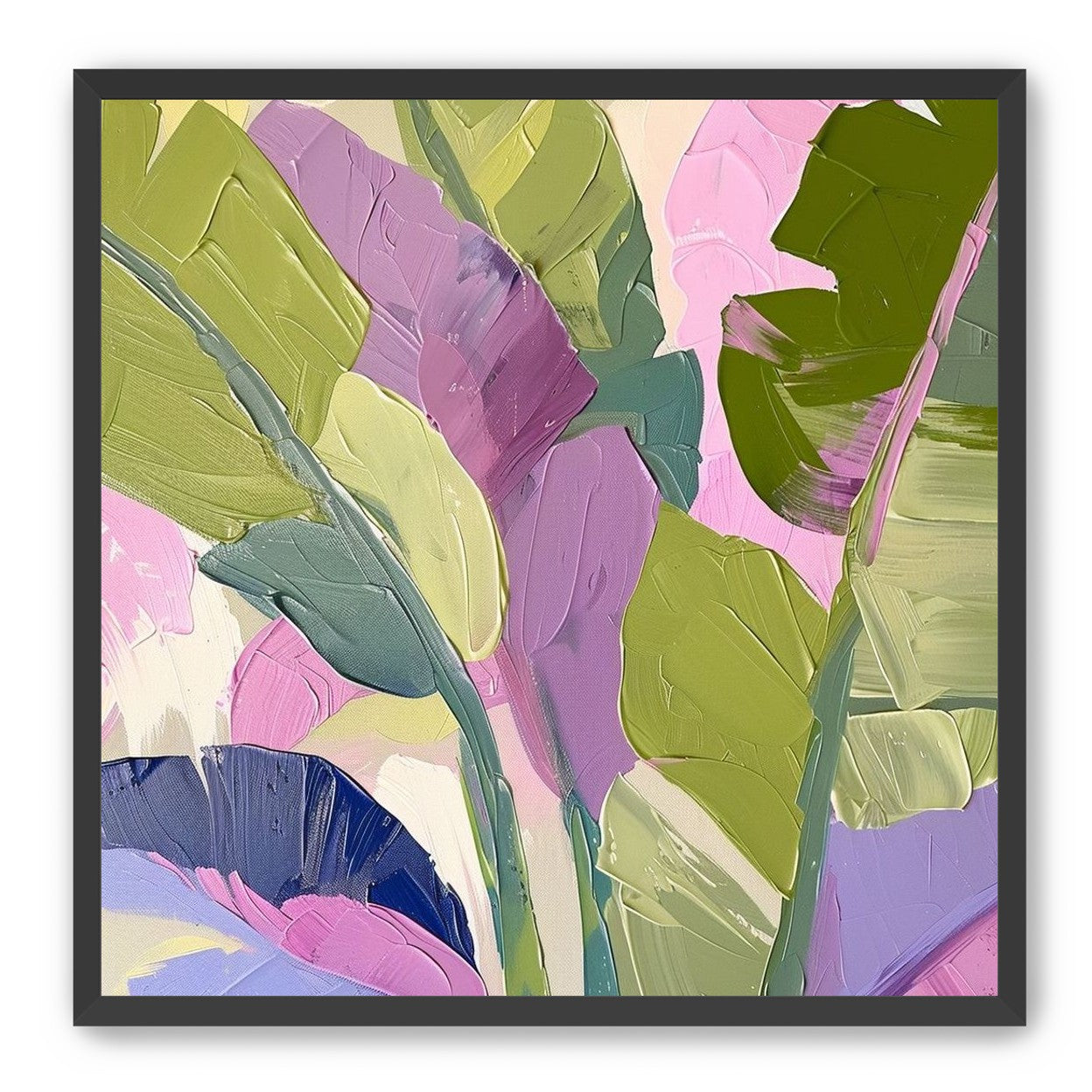 Layered palette knife paint