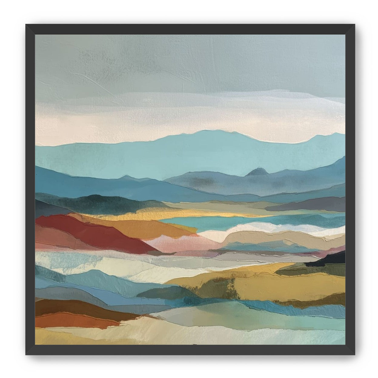 Layered Hills in Cool Bands