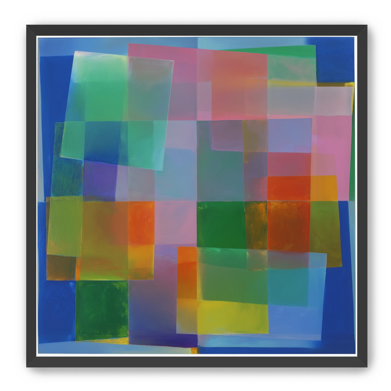 Blue depth under warm veils
