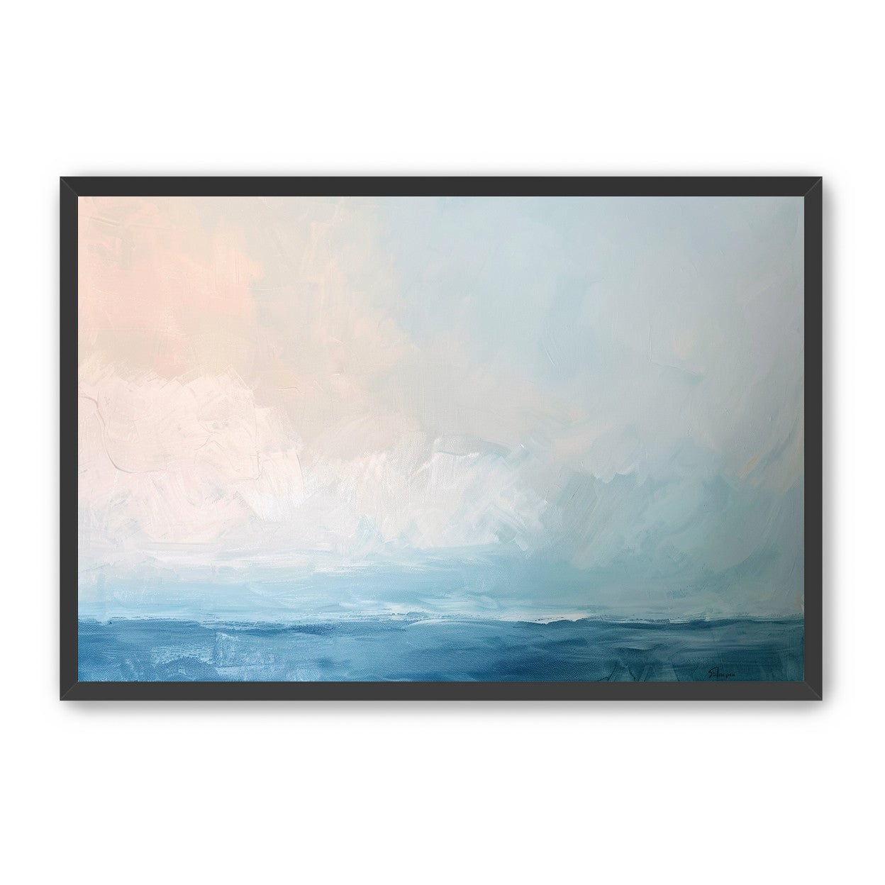 Quiet sea under pale sky
