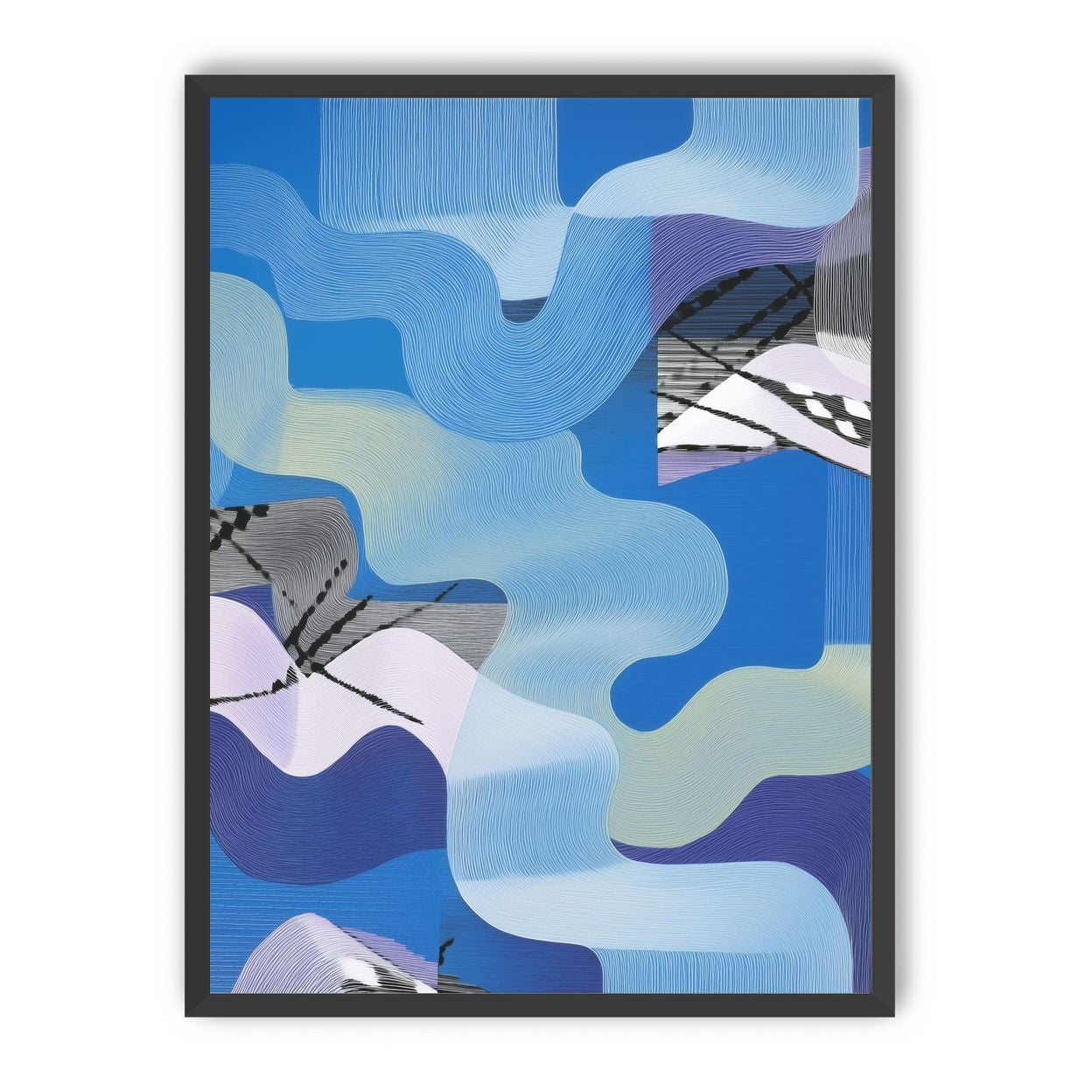 Waves within blue blocks