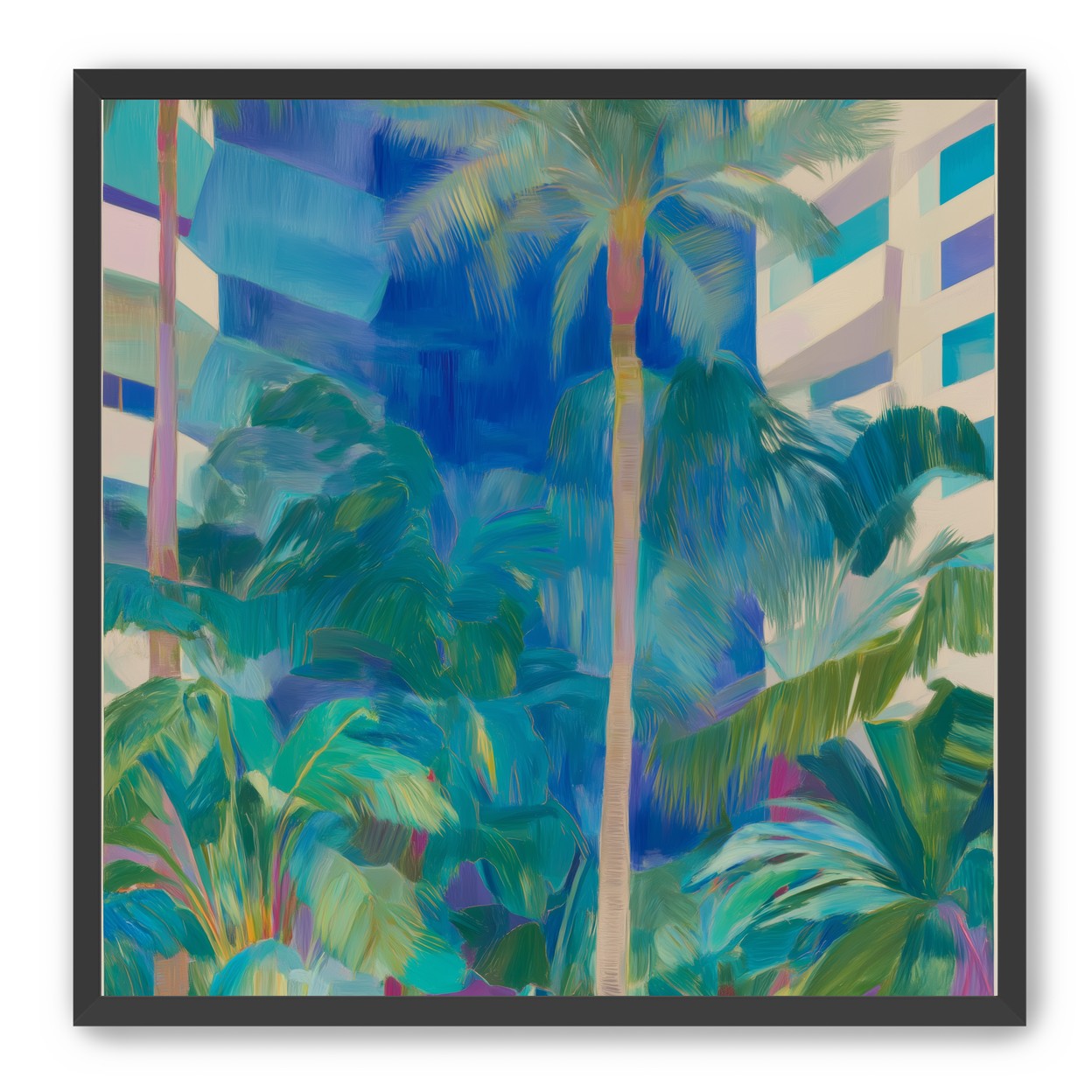 Palm shade between towers