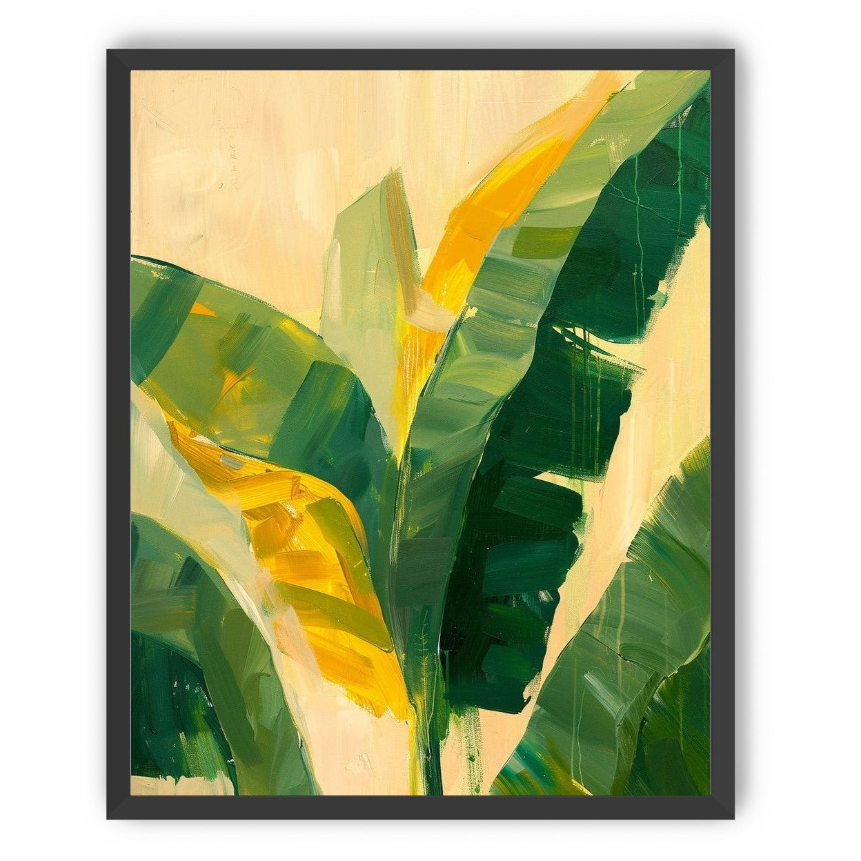 Yellow breaks through green leaves