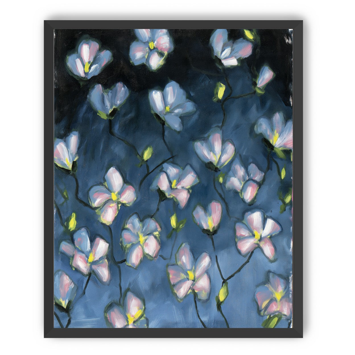 Soft blossoms in blue dusk