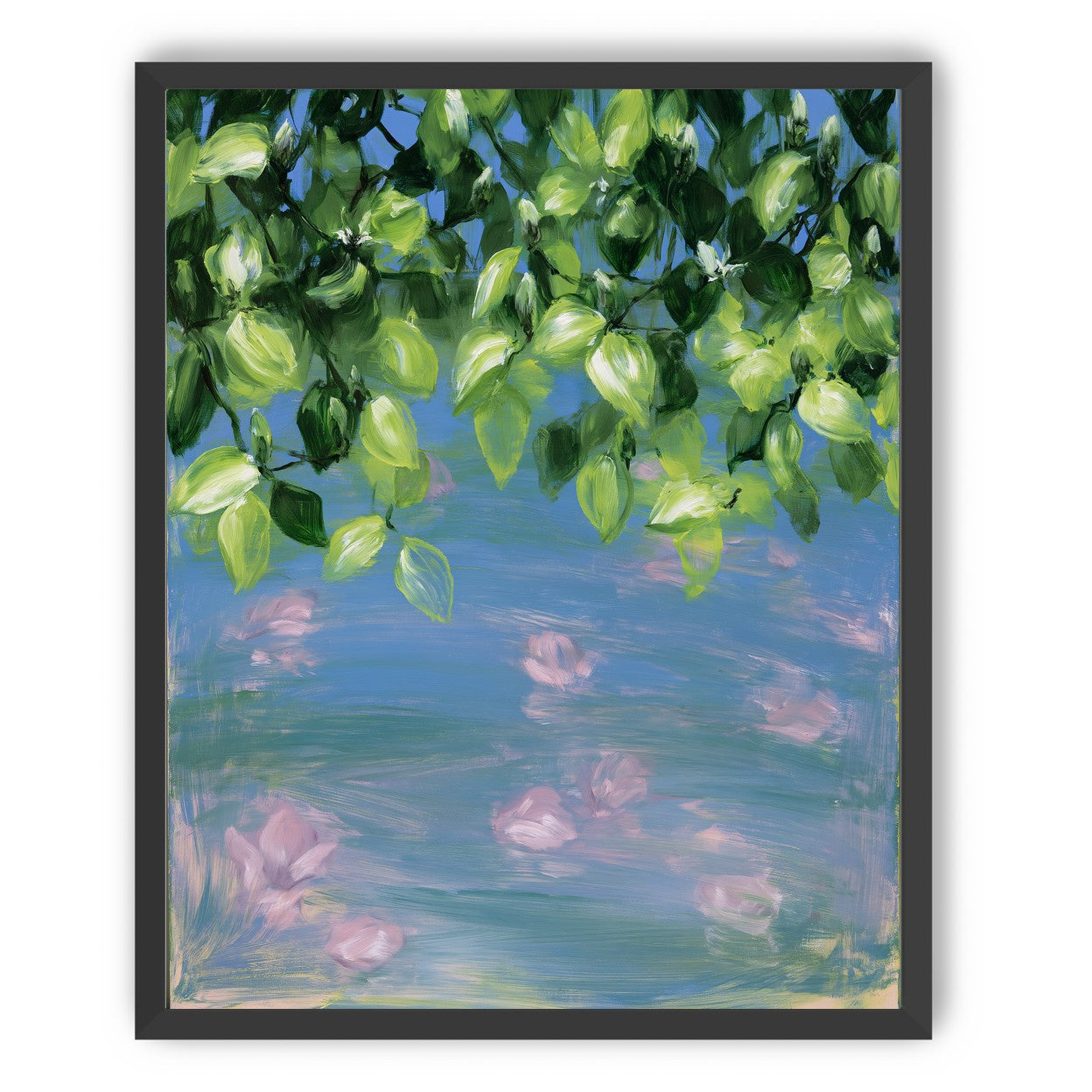 Petals under the leaves