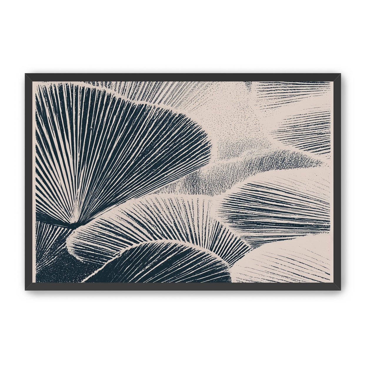 Ink shadows on palm fronds