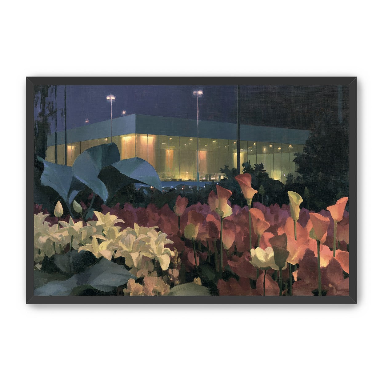 Calla lilies by the glass hall