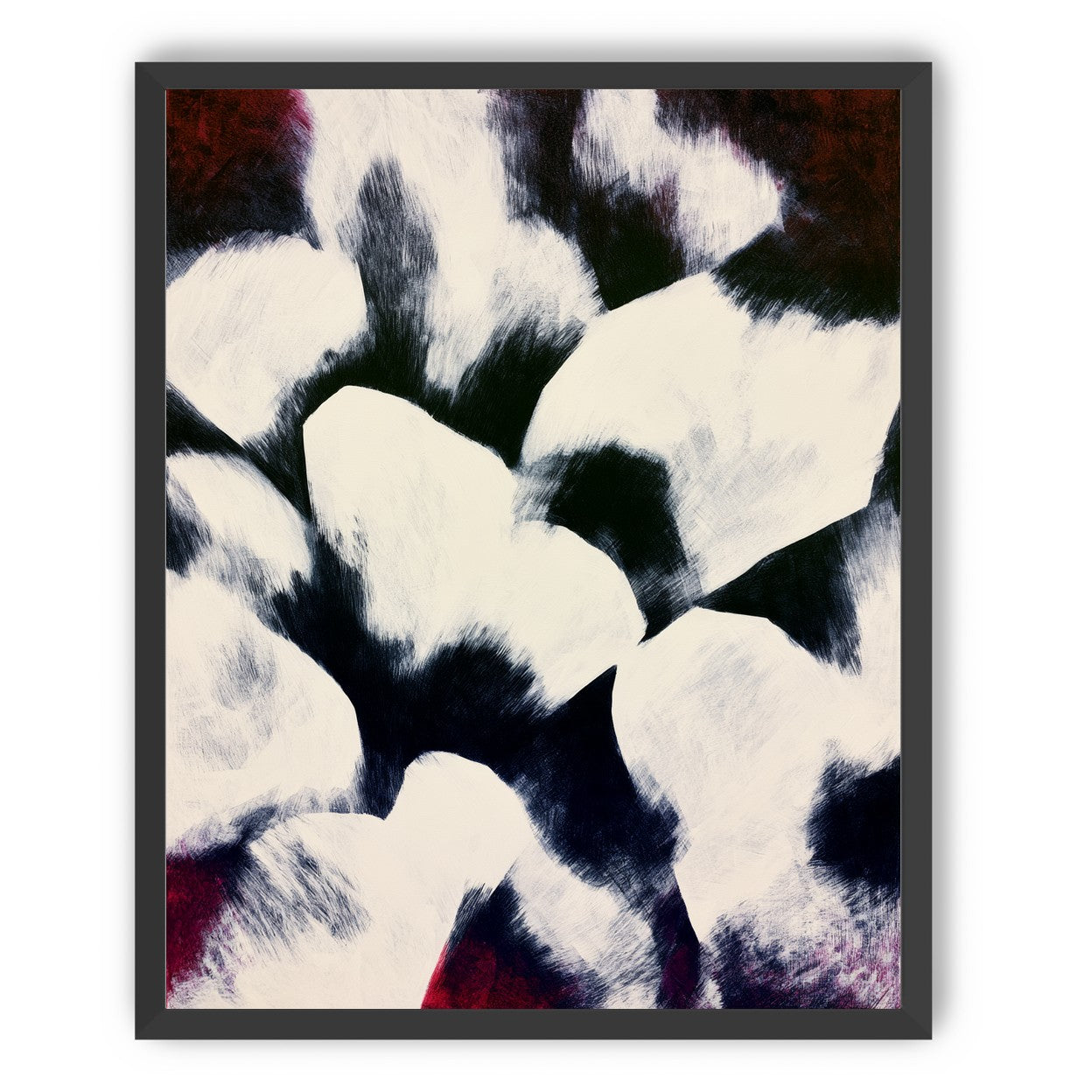 White blocks among dark ground