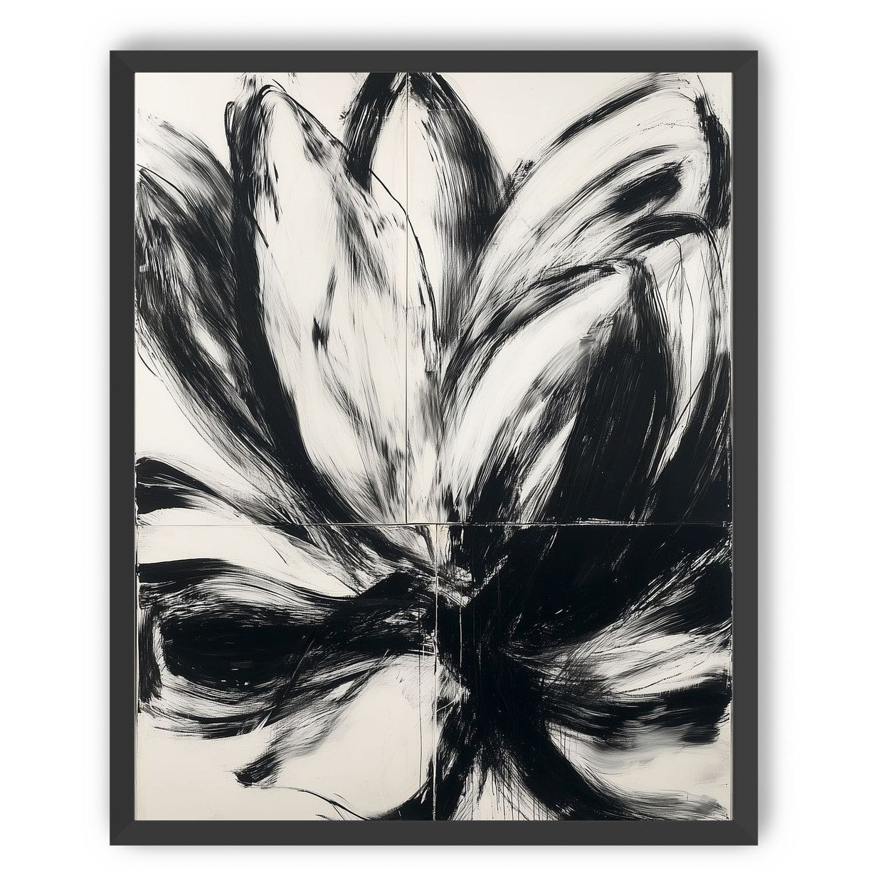 Black surges through white