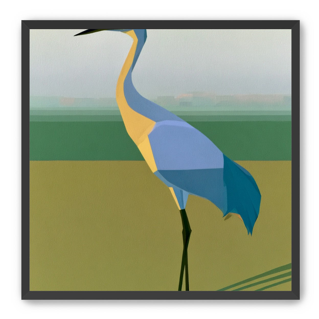Still crane in flat light