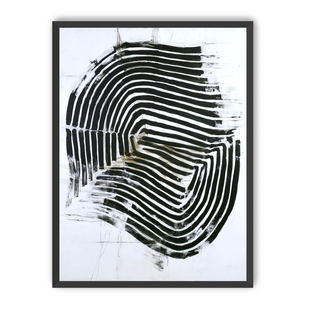 Black bands turning inward