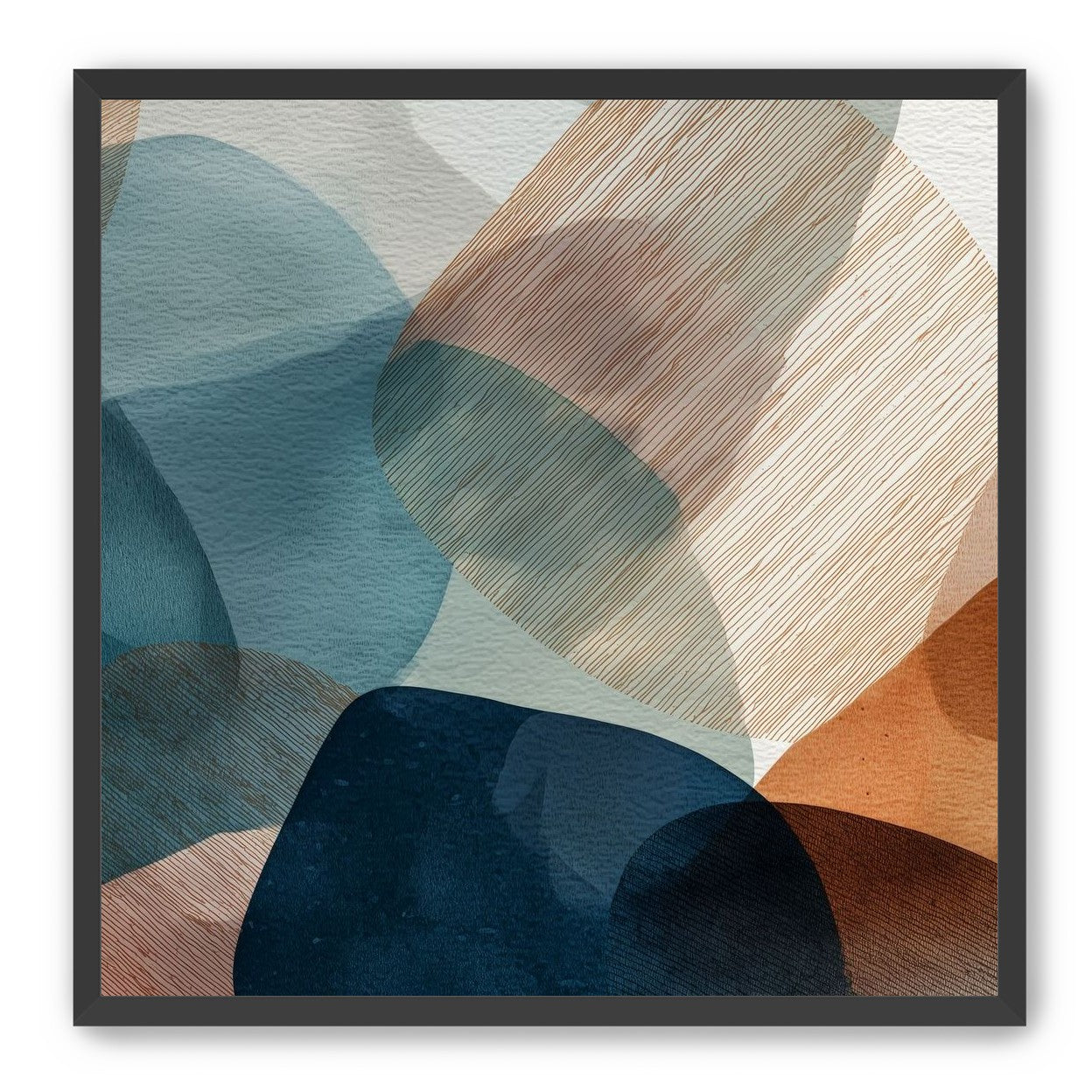 Translucent Ovals with Diagonal Grain
