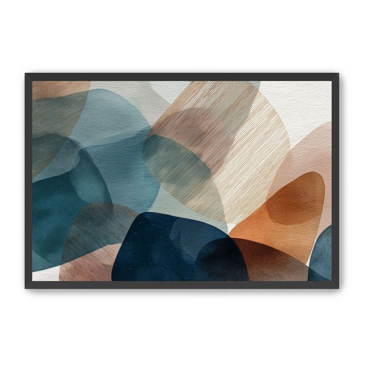 Translucent Ovals with Diagonal Grain