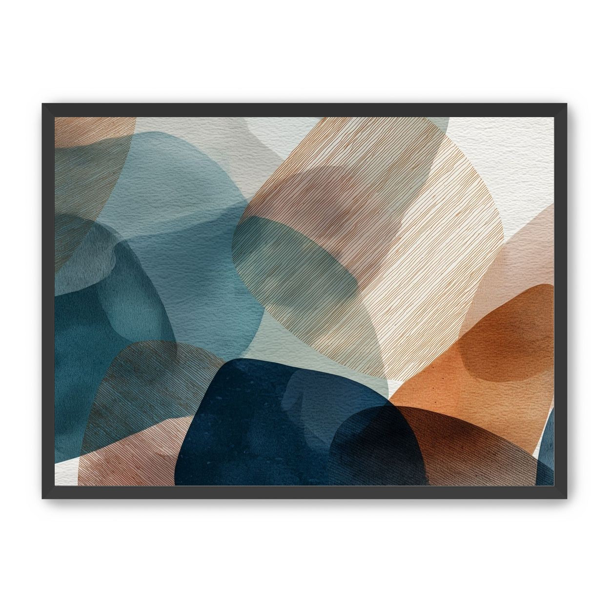 Translucent Ovals with Diagonal Grain