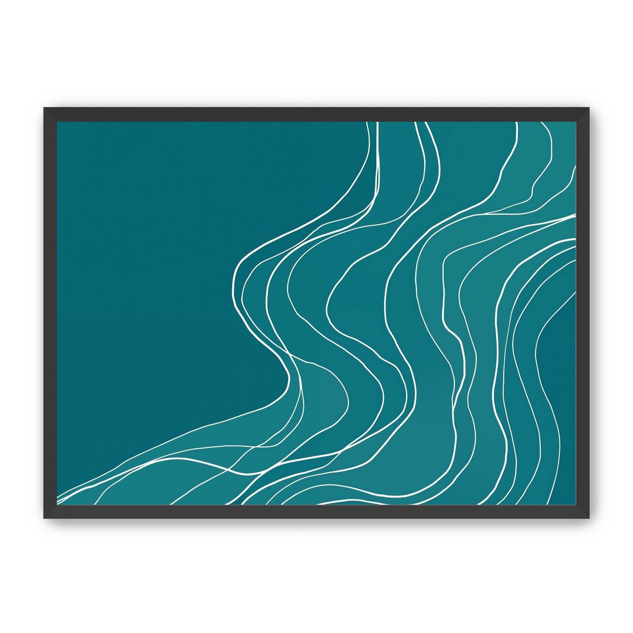 Ink Traced on Teal Surface