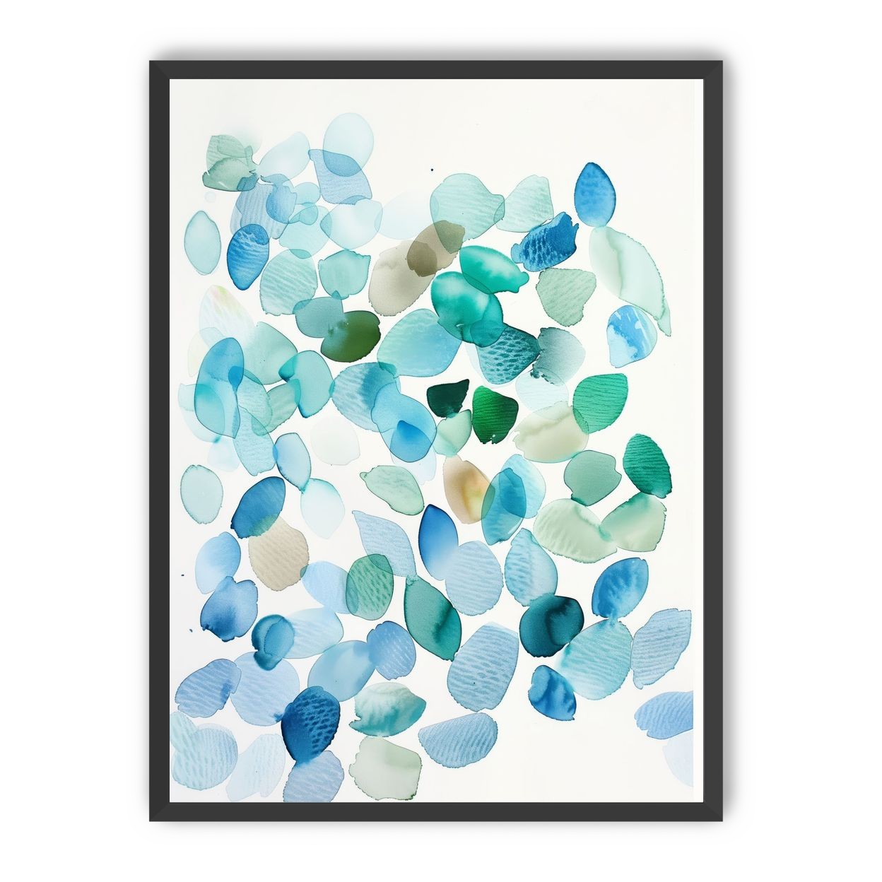 Blue and Green Petal Forms