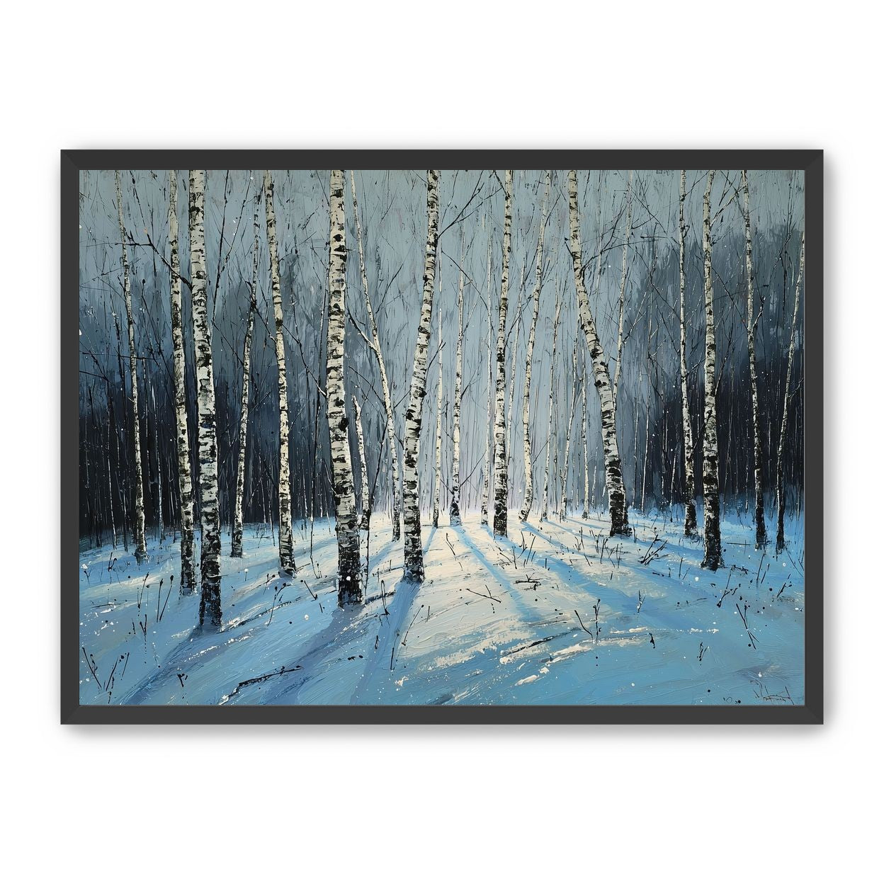 Birch Trees in Winter Light
