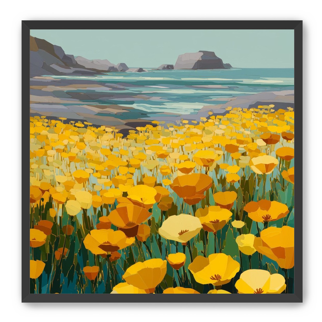 Poppy Field Facing the Pacific
