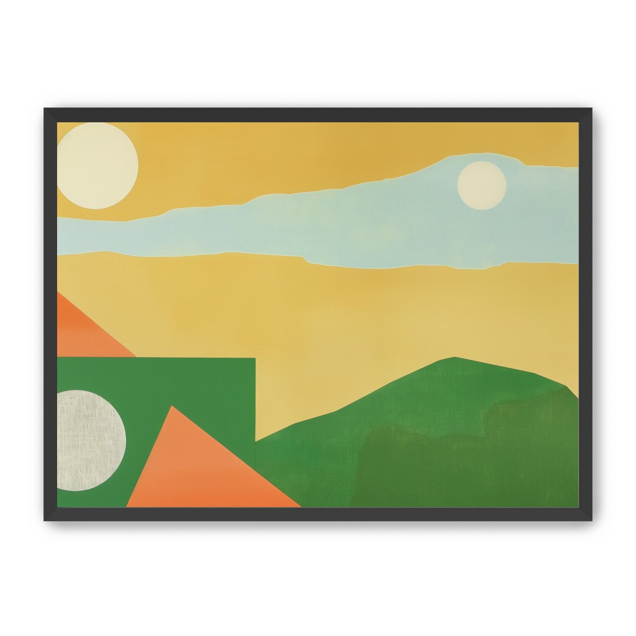 Two suns in yellow sky