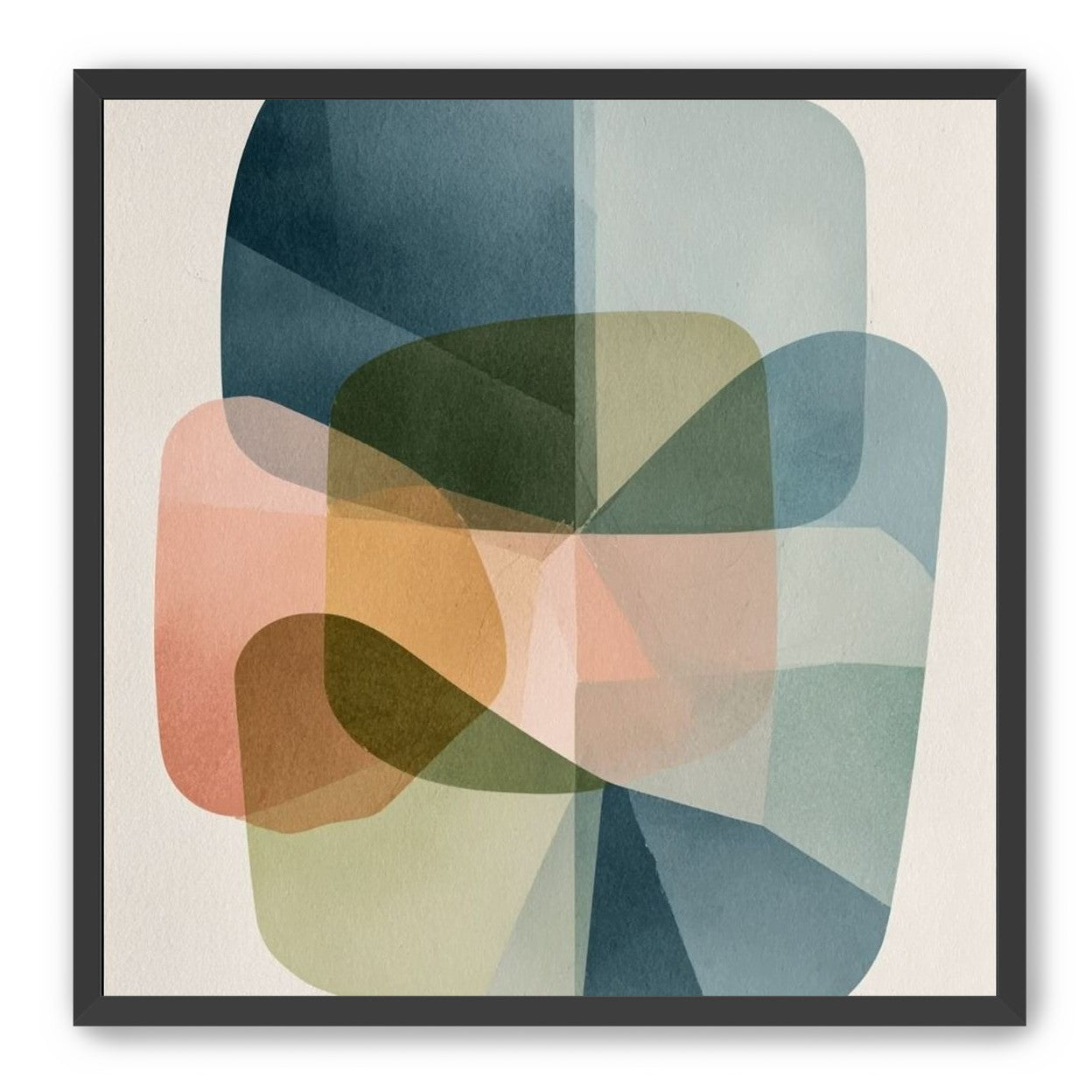 Muted blues folding through peach