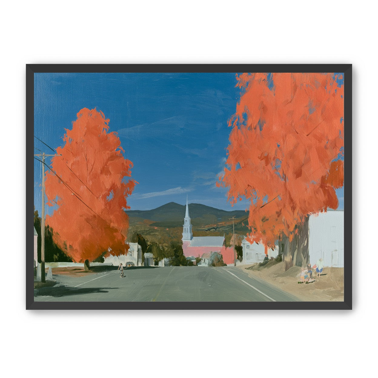 Orange trees over the steeple road