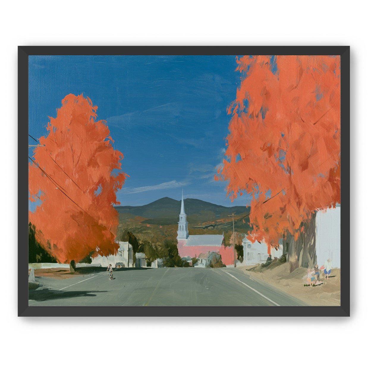 Orange trees over the steeple road