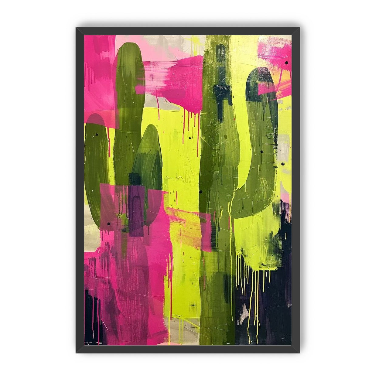 Dark columns within neon wash
