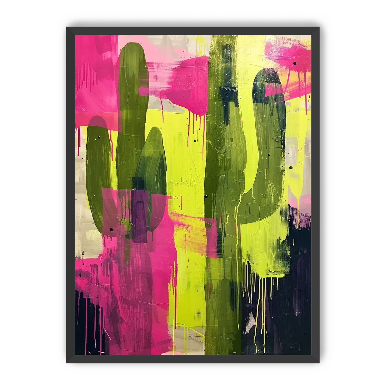 Dark columns within neon wash