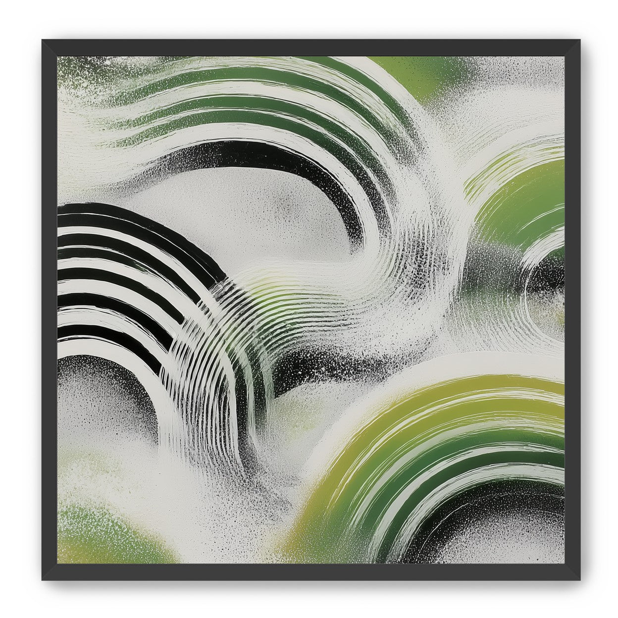 Green arcs across the haze