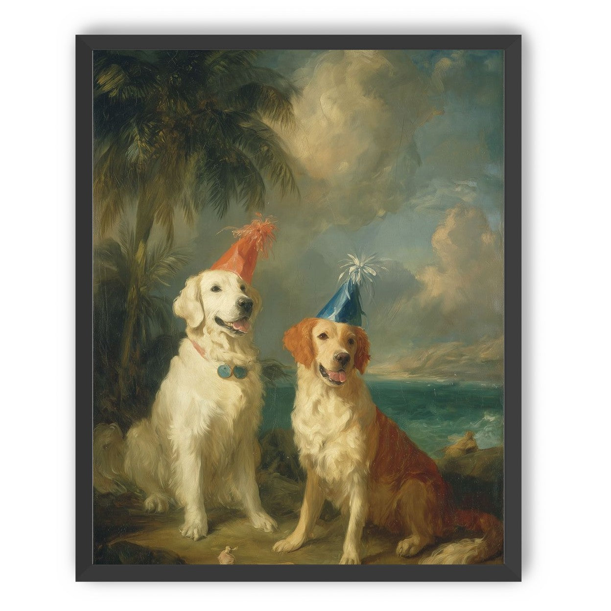 Party hats by the sea